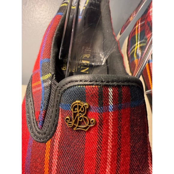 Lauren Ralph Lauren Women's Plaid Slip On Canvas Sneakers Shoes Size 6.5B - Picture 4 of 7